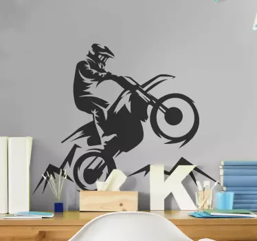 Motorcyclist motorbike decal - TenStickers