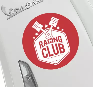 Motorsports personalised pistons sticker - TenStickers