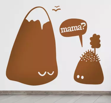 Mountain and Creature wall stickers for kid - TenStickers