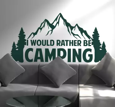 Mountain and forest with text nature stickers - TenStickers