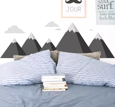 mountains and clouds  wall decal - TenStickers