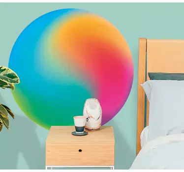 Multicolor circle abstract art vinyl wall art - TenStickers