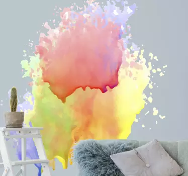 Multiple colors splash  Abstract Sticker - TenStickers