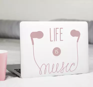 Music Cable laptop skin decal - TenStickers