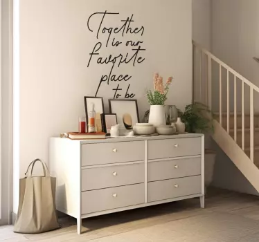 My favorite place is the beach. door entrance sticker - TenStickers
