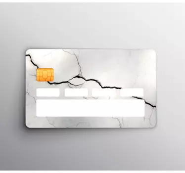 Nice grey cracks background bank card sticker - TenStickers