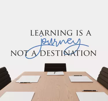 Nice quote about journey inspirational quote sticker - TenStickers