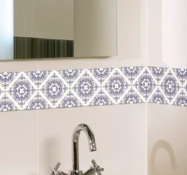 Nile Vintage bathroom border sticker - TenStickers