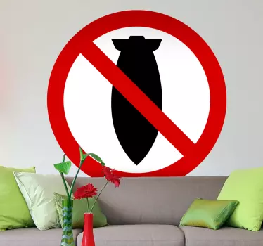 No More Bombs Sticker - TenStickers