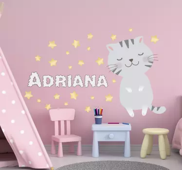 Nord style kitty  wall decor - TenStickers