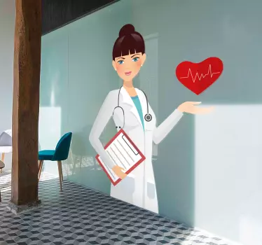 Nurse Illustration Wall Decor - TenStickers