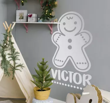 Nursery rhyme wall sticker gingerbread person - TenStickers