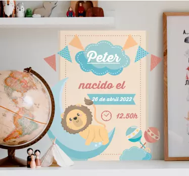 Nursery wall sticker adorable lion illustration - TenStickers