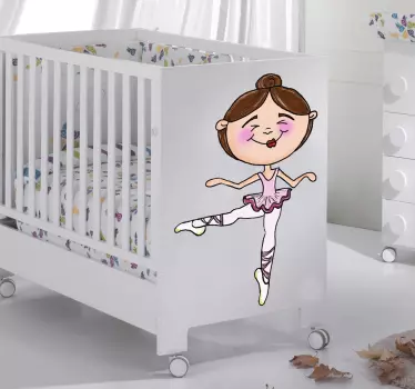 Nursery wall sticker ballet dancer character - TenStickers