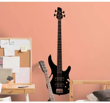 Object sticker bass guitar silhouette - TenStickers