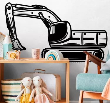 Object sticker excavator construction equipment - TenStickers