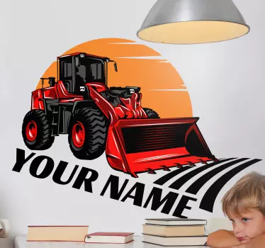 Object sticker excavator equipment personalization - TenStickers