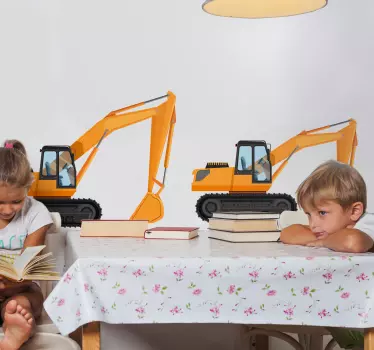 Object sticker excavator heavy machinery - TenStickers
