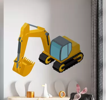 Object sticker excavator loader machine - TenStickers