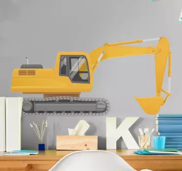 Object sticker excavator machine design - TenStickers