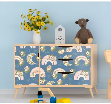 Object sticker floral rainbow designs - TenStickers