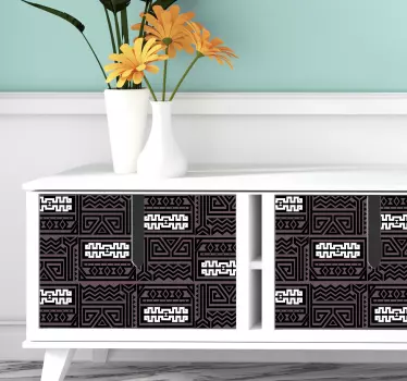 Object sticker geometric overlay design - TenStickers