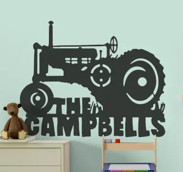 Object sticker personalized tractor design - TenStickers