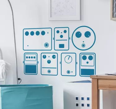 Object sticker retro control panels - TenStickers