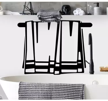 Object sticker towel rack decor - TenStickers