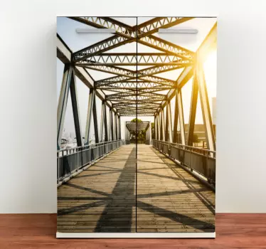 Old bridge wardrobe 3d effect decals for furniture - TenStickers