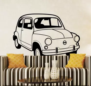 Old Fiat 500 Sticker - TenStickers