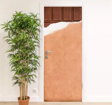 Open chocolate bar glass door decal - TenStickers