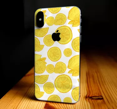 Orange and lemon sketch iPhone decal - TenStickers