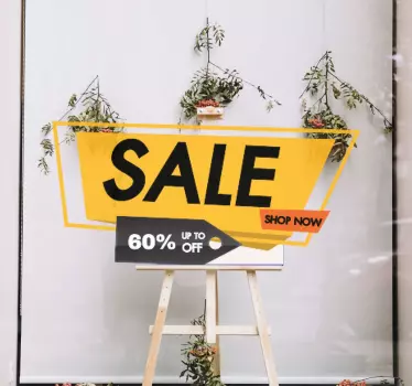 Orange Black Friday window decal - TenStickers