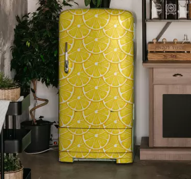 Orange pattern  fridge decals - TenStickers