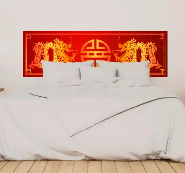 oriental headboard wall decal - TenStickers