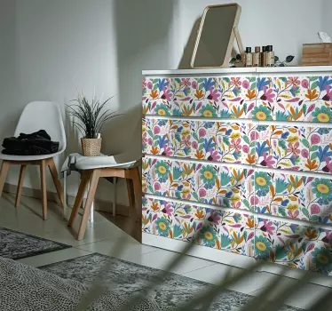Original spring flower furniture decal - TenStickers