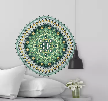Ornamental ethnic mandala floral wall decal - TenStickers