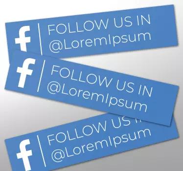 Pack of custom Facebook name in English custom sticker - TenStickers