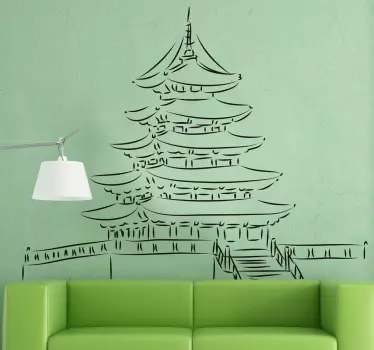Pagoda Tower Sticker - TenStickers