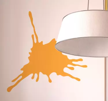 Paint Splash Monochrome Wall Sticker - TenStickers