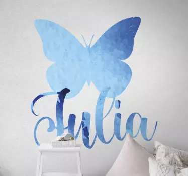 Painted butterflies name butterfly decals for walls - TenStickers