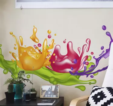 Painting splash Abstract Sticker - TenStickers