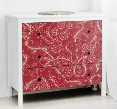 Paisley Illustration furniture decal - TenStickers