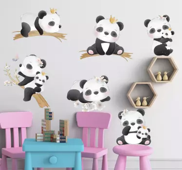 Panda life wild animal sticker - TenStickers