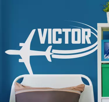 Personalized Aeroplane Custom decal - TenStickers