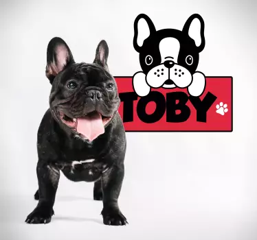 Personalised Bulldog Sticker - TenStickers