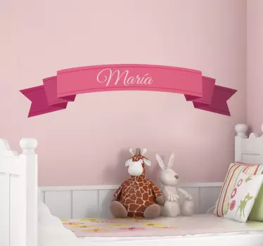 Personalised Children´s Ribbon Wall Sticker - TenStickers