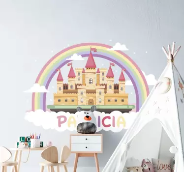 Personalised Fantasy Castle cartoon wall sticker - TenStickers