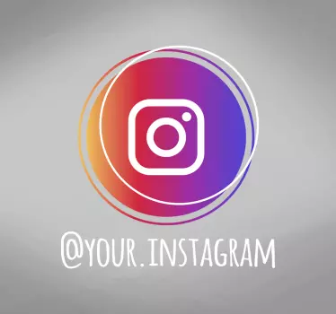 Personalised Instagram icon window decal - TenStickers
